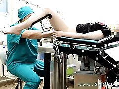 Gyno exam flaxen-haired woman