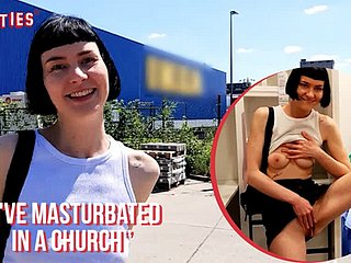 Ersties - Hot Babe Does Taboo Things Encircling Public
